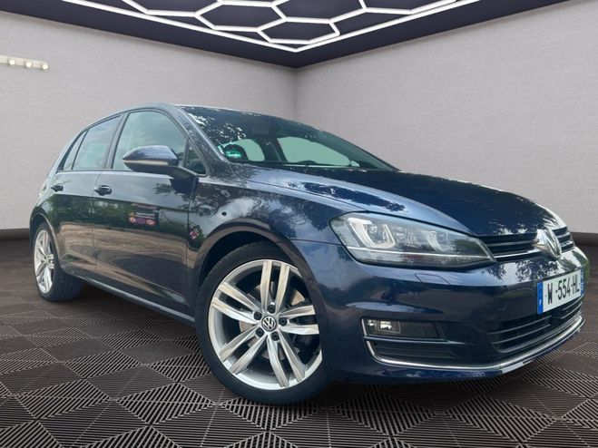 Volkswagen Golf VII 2.0 TDI 150 CARAT DSG6 CUIR XENONS G Bleu de 2014