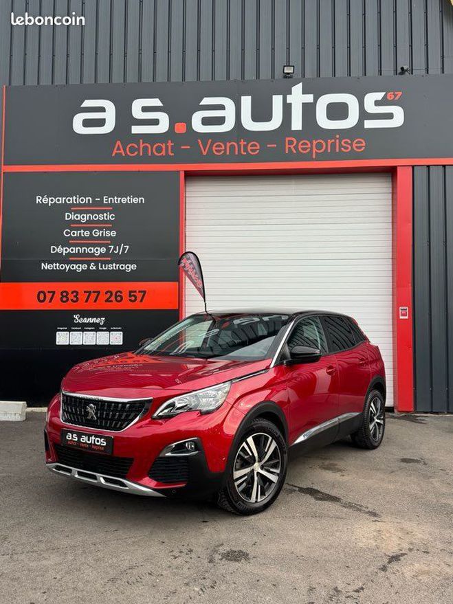 Peugeot 3008 Blue HDI 130cv allure SUV gps camra de  Rouge de 2018