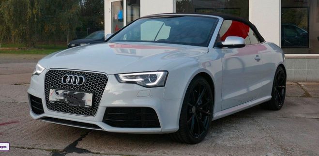 Audi RS5 Cabriolet 4.2 V8 FSI 450ch quattro S tro Blanc mtal de 2014