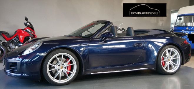 Porsche 911 991 CARRERA 4S 3.0 PDK 420ch Cabriolet Bleu - Nuit- Mtallis de 2017