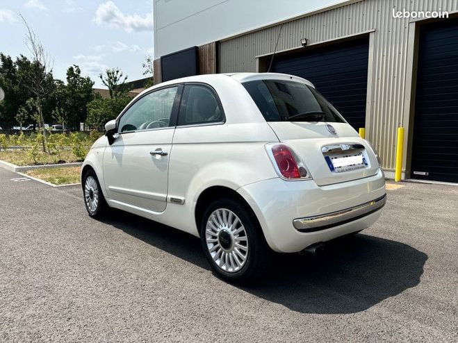 Fiat 500 1.4 16V 100CH LOUNGE DUALOGIC GPS Blanc de 2009
