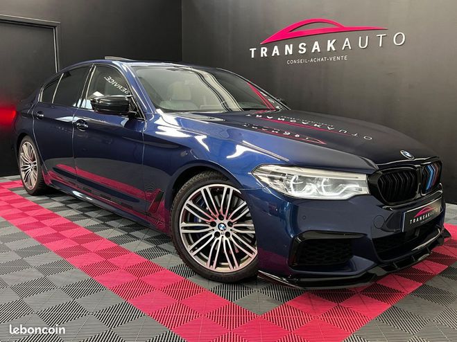 BMW Serie 5 G30 M550i xDrive 462 ch BVA8 APPLE CARPL Bleu de 2017
