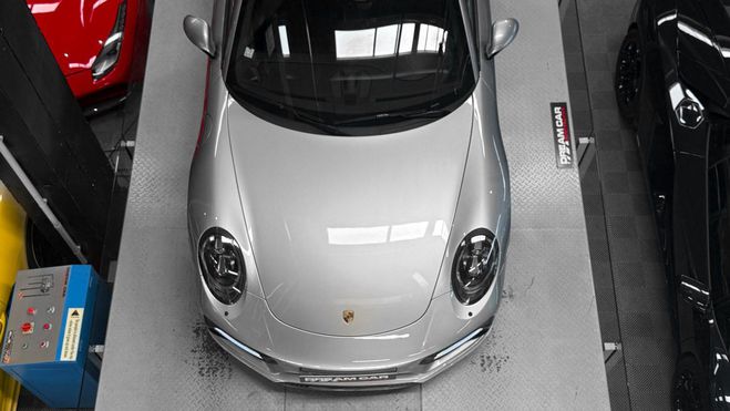 Porsche 911 991.2 TURBO S ? ORIGINE FRANCE BURMESTER Gris Argent GT de 2016