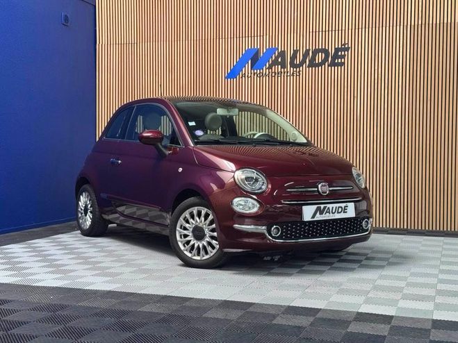 Fiat 500 1.2 69 CH LOUNGE - CARPLAY BORDEAU de 2019