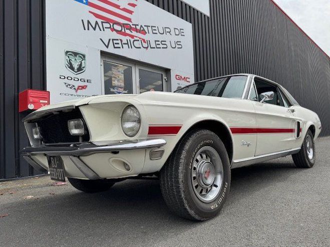 Ford Mustang GT/CS 302-4V CODE J Blanc Verni de 1968