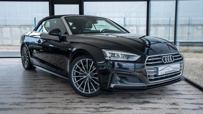 Audi A5 Cabriolet 2.0 TDI 190 S-Tronic S line Noir de 2017