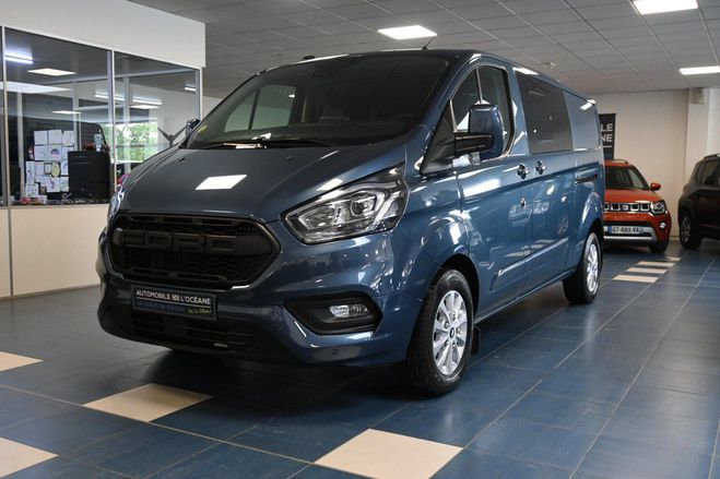 Ford Transit CUSTOM CABINE APPROFONDIE CA 320 L2H1 2. Bleu de 2023