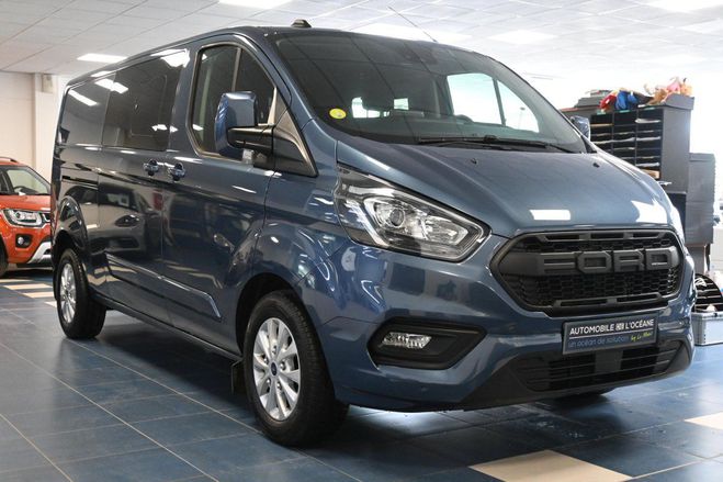 Ford Transit CUSTOM CABINE APPROFONDIE CA 320 L2H1 2. Bleu de 2023