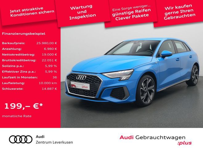 Audi A3 Sportback 40 e S line VIRT S TRON ACC Bleu de 