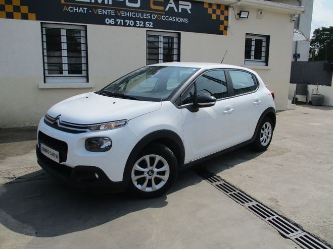 Citroen C3 SOCIETE BLUEHDI 100 SetS BVM FEEL NAV BLANC de 2020