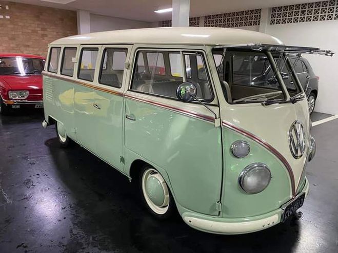 Volkswagen Combi 15 fentres Vert de 1973