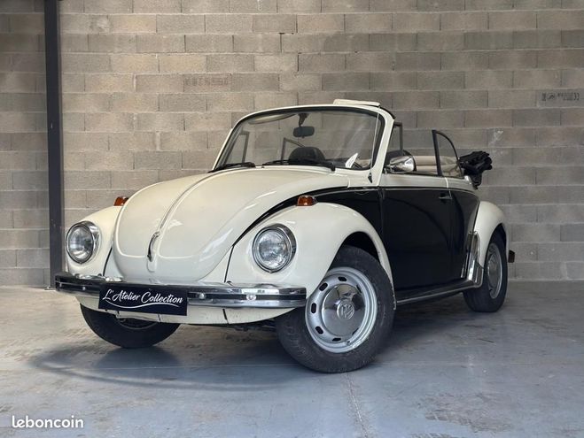 Volkswagen Coccinelle Cabriolet Vintage Blanc de 1971