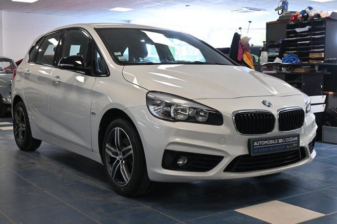 BMW Serie 2 Active Tourer F45 218d 150 ch Sport A Blanc de 2016