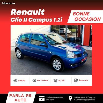  Voir détails -Renault Clio II Campus Extrme 1.2i 60ch à Sarreguemines (57)