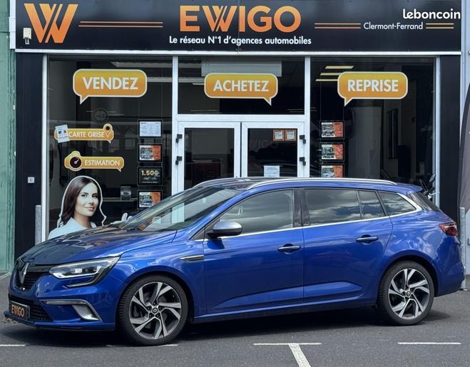 Renault Megane GT ESTATE 1.6 TCE 205CH ENERGY EDC BVA-C Bleu de 2016
