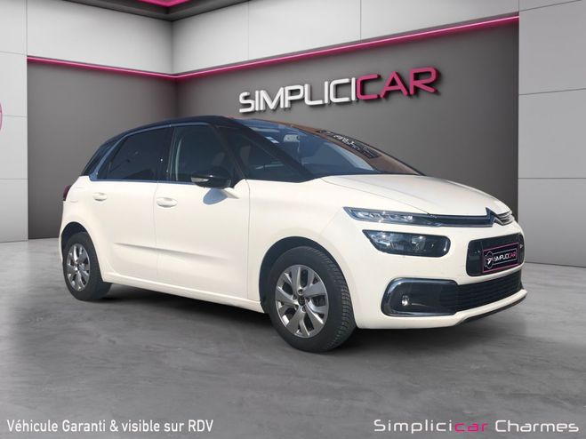 Citroen C4 GRAND SPACETOURER BlueHDi 120 SS Feel GA Blanc Bi Ton Toit Noir de 2018