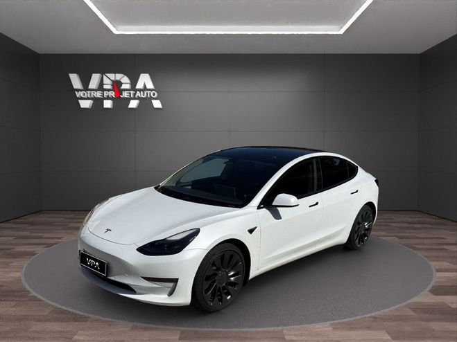 Tesla Model 3 Performance Dual Motor 513 ch ? Toit pan Blanc de 2022