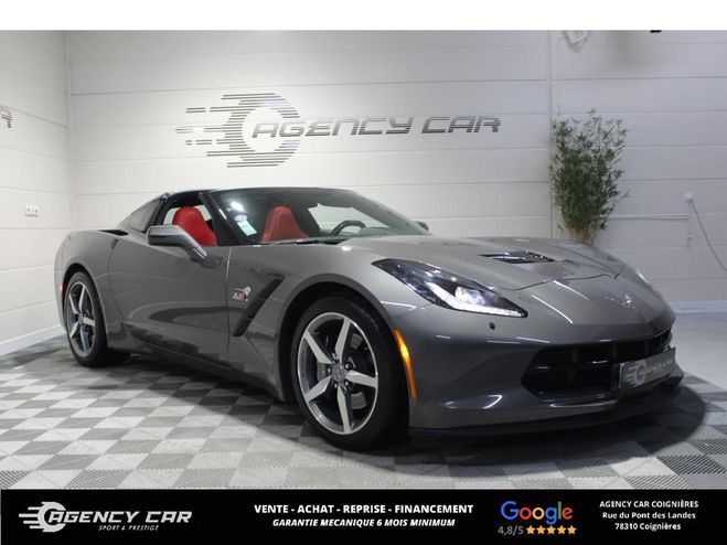 Chevrolet Corvette C7 Stingray V8 - 466 cv - Faible Kilomt GRIS CLAIR de 2015