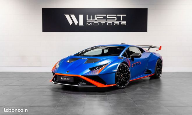 Lamborghini Huracan STO 640 ? IMMAT France Full Carbone Mat  Bleu de 2022