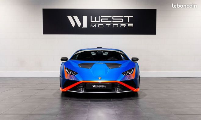 Lamborghini Huracan STO 640 ? IMMAT France Full Carbone Mat  Bleu de 2022