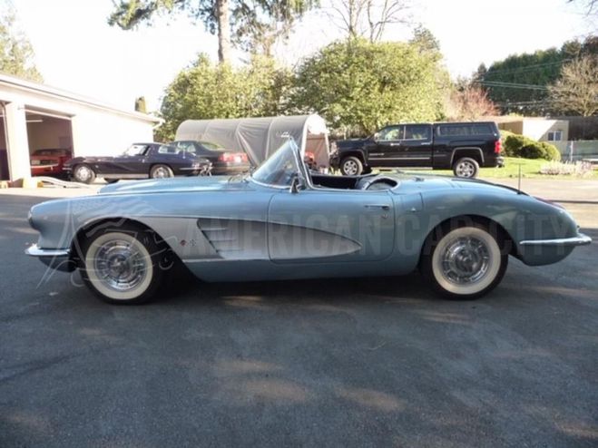 Chevrolet Corvette C1 283 DUAL QUAD CARB Bleu clair de 1958