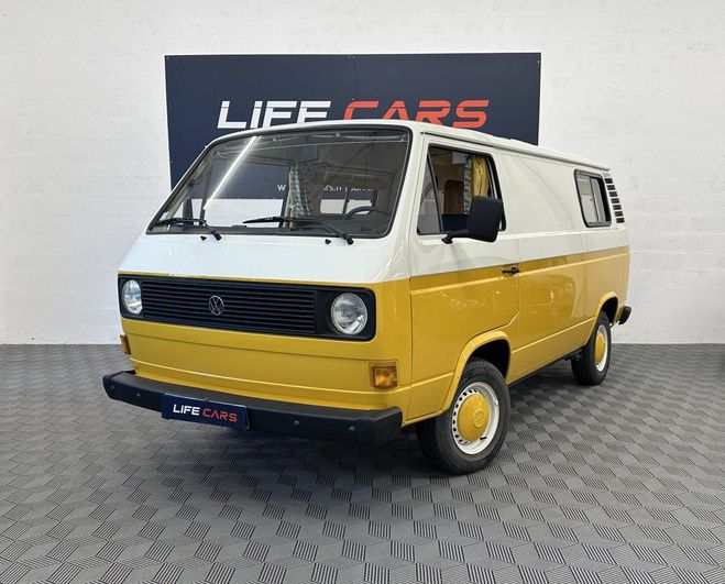 Volkswagen Transporter Combi T3 (F24) 2.0 69ch 1980 amnag 3  BLANC Jaune de 1980