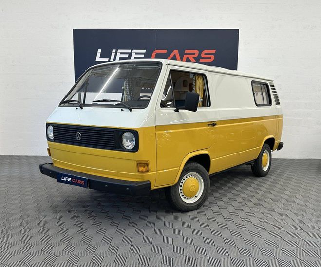 Volkswagen Transporter Combi T3 (F24) 2.0 69ch 1980 amnag 3  BLANC Jaune de 1980