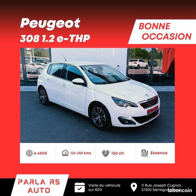 Peugeot 308 II 1.2 e-THP 12V 130ch Blanc de 2016