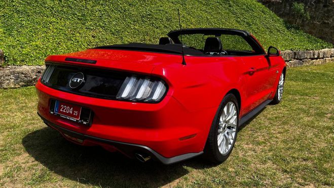Ford Mustang Convertible GT V8 5,0L COYOTE 420CH BV6 Rouge Verni de 2016