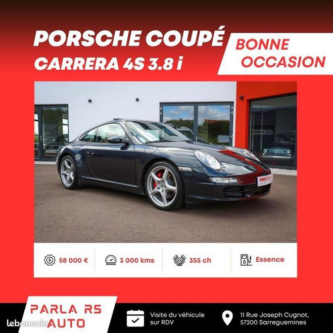 Porsche Carrera GT Coup (997-1) 4S 3.8 i 355 ch Bleu de 2007
