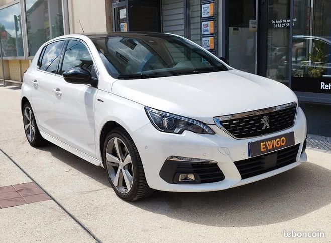 Peugeot 308 1.5 BLUEHDI 130CH GT LINE EAT8 TOIT PANO Blanc de 2019