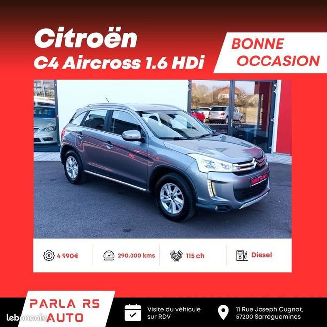Citroen C4 Aircross 1.6 HDi 8V 115ch Gris de 2016