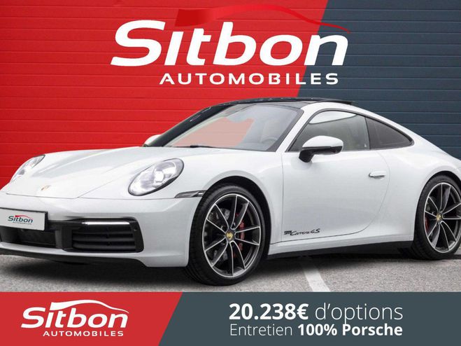 Porsche 911 992 Carrera 4S Coupe 3.0 450 PDK + 20kE  Blanc Carrara Mtallis de 2019