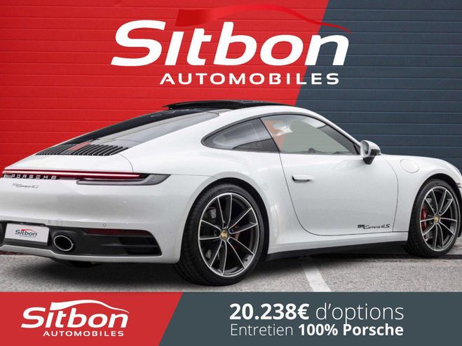 Porsche 911 992 Carrera 4S Coupe 3.0 450 PDK + 20kE  Blanc Carrara Mtallis de 2019