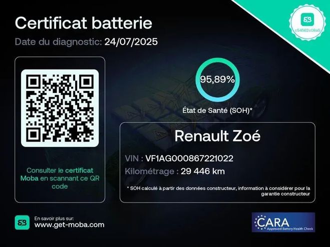 Renault Zoe R110 INTENS 41kwh ACHAT INTEGRAL GPS Cam  de 2021
