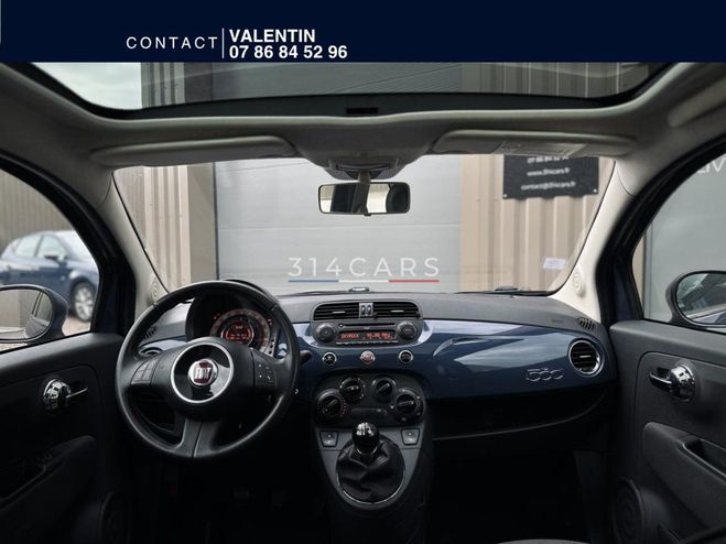 Fiat 500 1.2i - 69 BERLINE Lounge PHASE 1 BLEU GRIS de 2014