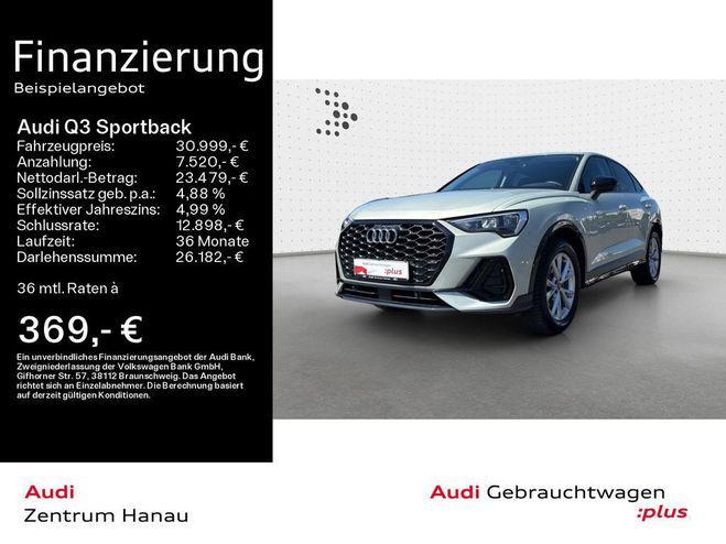 Audi Q3 Sportback 35 TFSI S LINE LED OPTIK Argent Mtallise de 