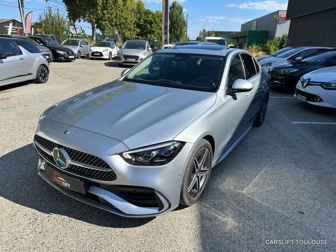 Mercedes Classe C 220d 200Cv AMG LINE - HISTORIQUE Gris Clair Mtallis de 2022