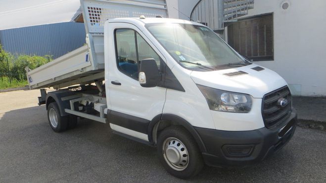 Ford Transit CCB P350 L2, 2.0 130 CV ,benne hydropiqu blanc de 2022