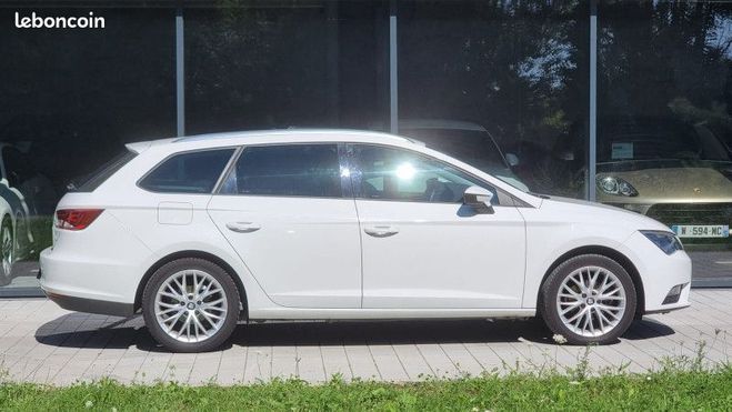 Seat Leon ST 1.6 TDI 105CH FAP STYLE BUSINESS STAR Blanc de 2014