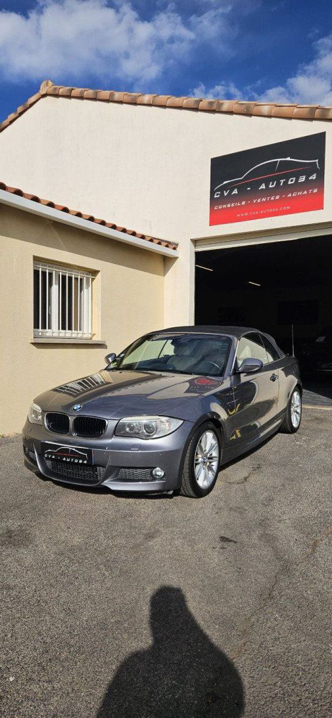 BMW Serie 1 1 118d Cabriolet Pack M Boite Auto Gris de 2013