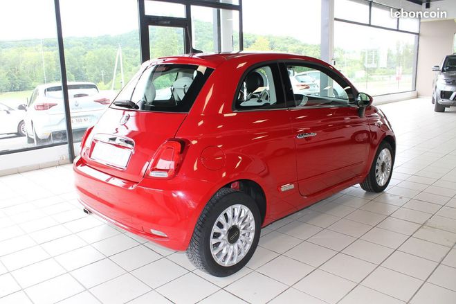 Fiat 500 1.2 69ch Eco Pack Lounge 1er Main Radar  Rouge de 2020