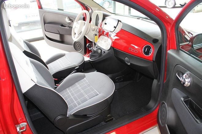 Fiat 500 1.2 69ch Eco Pack Lounge 1er Main Radar  Rouge de 2020