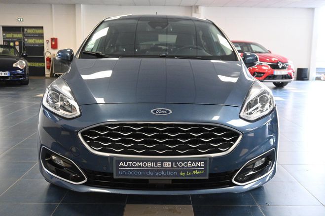 Ford Fiesta 1.0 EcoBoost 100 ch S&S BVM6 Vignale Bleu Azur de 2019