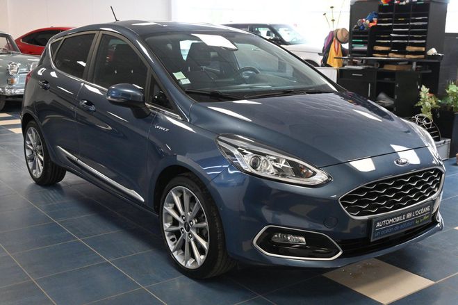 Ford Fiesta 1.0 EcoBoost 100 ch S&S BVM6 Vignale Bleu Azur de 2019