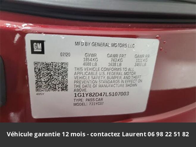 Chevrolet Corvette C8 3lt stingray hors homologation 4500e Bordeaux de 2020