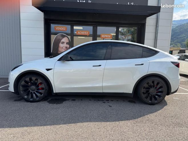 Tesla Model Y 515CH 75KWH PERFORMANCE AUTOPILOT AMELIO Blanc de 2023