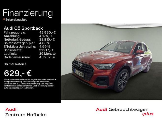 Audi Q5 Sportback 50 TFSIe qu advanced S tro Rouge Mtallise de 