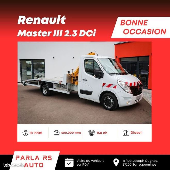 Renault Master III Propulsion 2.3 DCi 150ch porte voitu Blanc de 2013