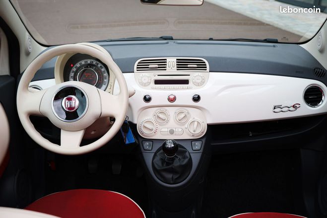 Fiat 500 C Cabriolet 1.2 70ch Blanc de 2012